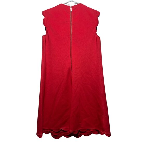 Ted Baker Jasmint Scallop Overlay Dress Womens 3 Size 8 Red Knee Length Classic - Picture 4 of 16